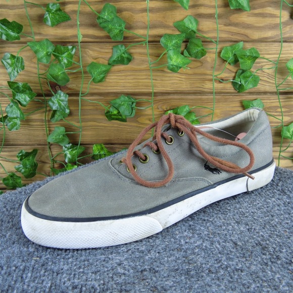 Polo Ralph Lauren Men's Forestmont II Sneaker Gray Canvas 10 Medium Used 2025 - Picture 1 of 7